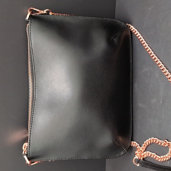 Ted Baker Nara Woman's Black Leather Crosshatch Crossbody/Clutch Bag. - Picture 5 of 11